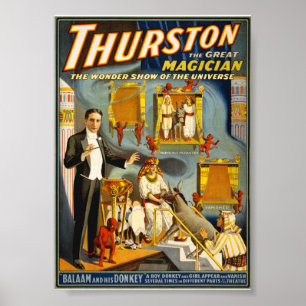 Thurston le grand magicien Poster vintage 1914