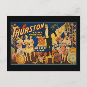 Thurston, Meisterzauberer, alles aus dem Hut Postkarte