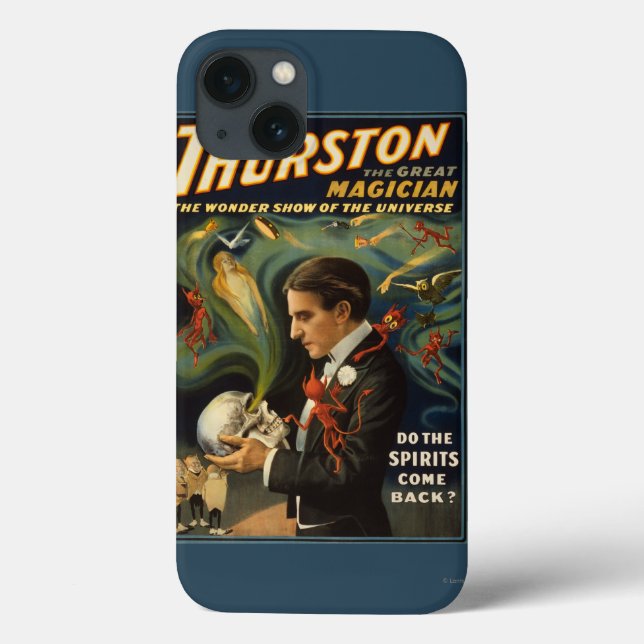 Thurston the Great Magician Holding Skull Magic Case-Mate iPhone Hülle (Rückseite)