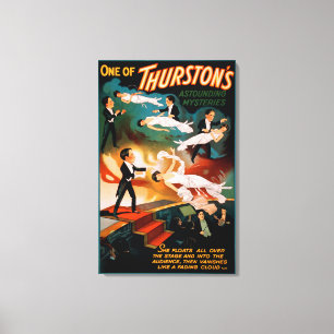 Thurstons erstaunliches Geheimnis-Magie-Plakat Leinwanddruck