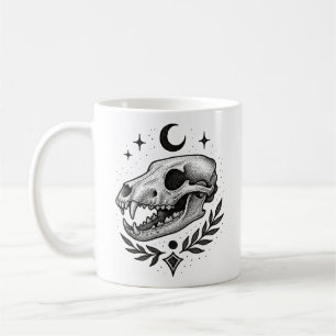Thylacine Skull - Dotwork Tattoo Inspiriert Design Kaffeetasse