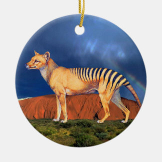 Thylacine (tasmanischer Tiger) Keramik Ornament