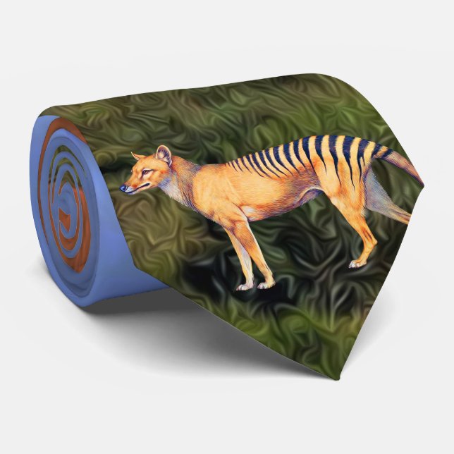 Thylacine (tasmanischer Tiger) Krawatte (Gerollt)