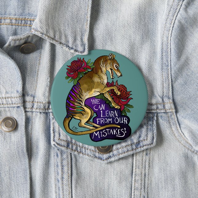 Thylacine Wir können lernen Button (Beispiel)