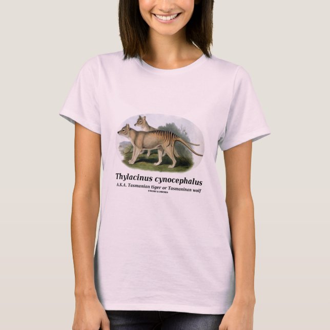 Thylacinus Cynocephalus (tasmanischer Tiger oder T-Shirt (Vorderseite)