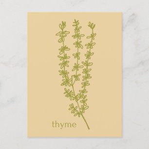 Thym-Dankeschön für Ihre geschätzten Kunden Kräute Postkarte
