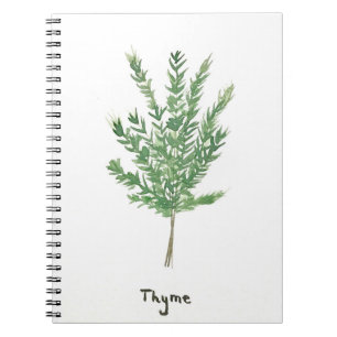 Thym-Kräuter grün botanisch vintage Gartenpflanze Notizblock