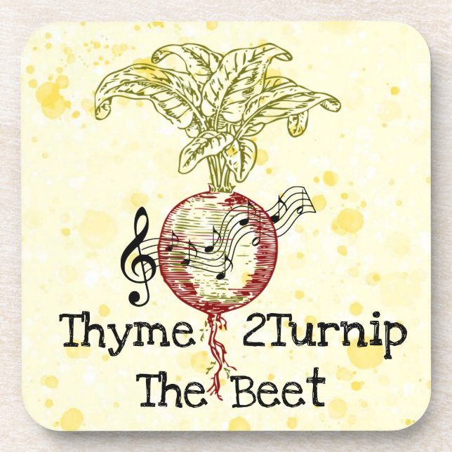 Thyme 2Turnip Beet Beverage Coaster Getränkeuntersetzer (Vorderseite)