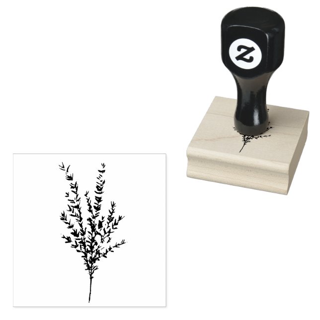 Thyme Herb Botanischer Garten Wasserfarben Gummistempel (Stempel)