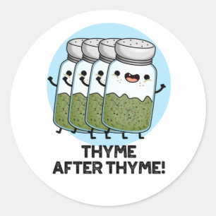 Thyme nach Thyme Funny Herb Pub Runder Aufkleber