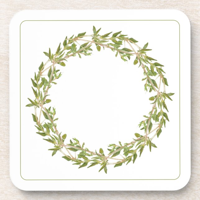 THYME SCHREIBEN Untersetzer aus Hartkunststoff (Vorderseite)