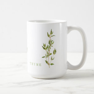 THYME Tall White Mug
