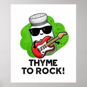 Thyme to Rock Funny Herb Pub Poster
