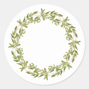 THYME WREATH Kleine Round Stickers