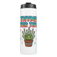 Thymian um Thymian Retro-Kräuter-Musik-Pun-Shirt