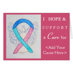 Thyroid Cancer Sensibilisation Ruban Art Cartes de