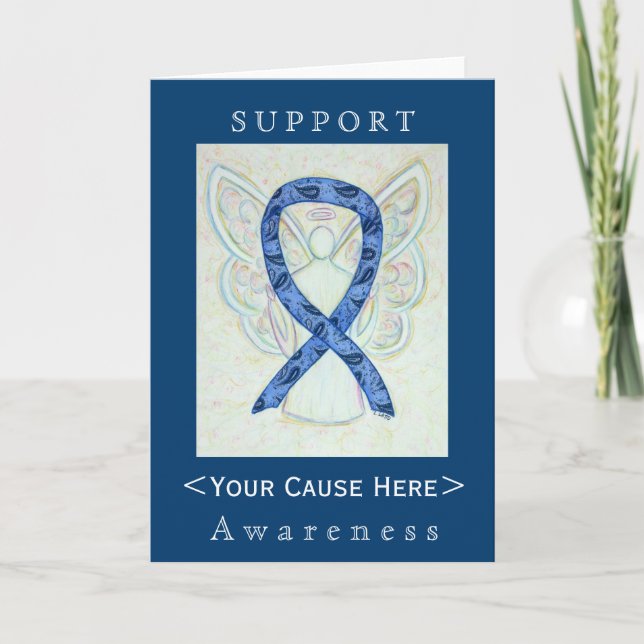 Thyroid Paisley Awareness Ribbon individuelle Kart Karte (Vorderseite)