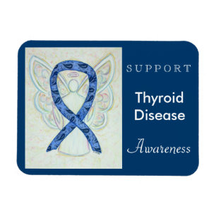 Thyroïde Sensibilisation Ruban Angel Magnets