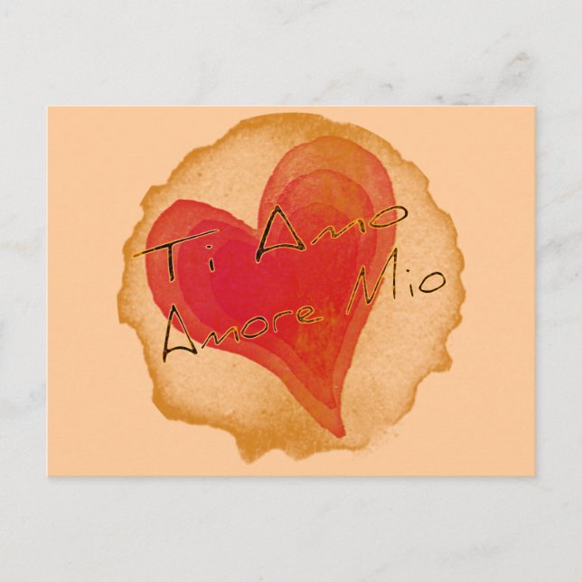 Ti Amo Amore Mio Postkarte (Vorderseite)