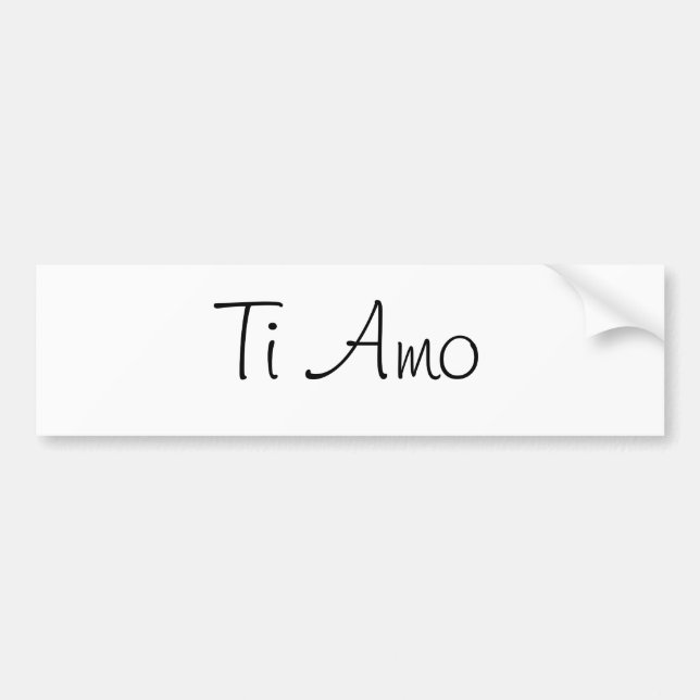 Ti Amo/I Liebe Sie Autoaufkleber (Vorne)