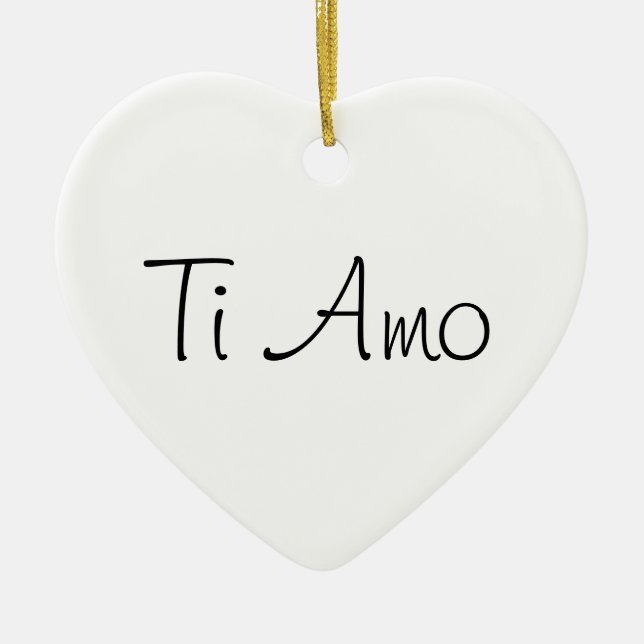 Ti Amo/I Liebe Sie Keramikornament (Vorne)