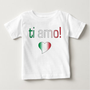 Ti-Amo! Italien-Flaggen-Farben Baby T-shirt