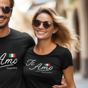 Ti Amo Script Personalisierten Paar T-Shirt