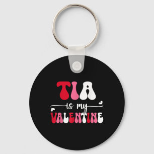 Tia ist mein Valentine Funny Valentinstag Family M Schlüsselanhänger