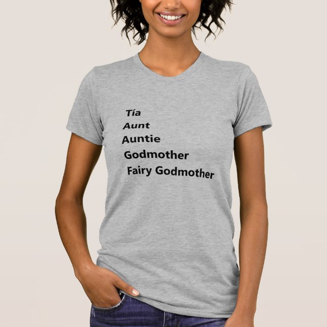 Tia, tante, le tante, T-shirt orienté de marraine (Devant)