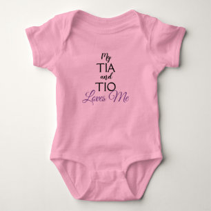 Tia u. Tio (Tante u. Onkel) Lieben ich Baby Strampler