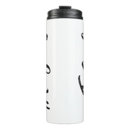 #TiaGoals, schwarzer Typ, Grunge-Skript Thermosbecher