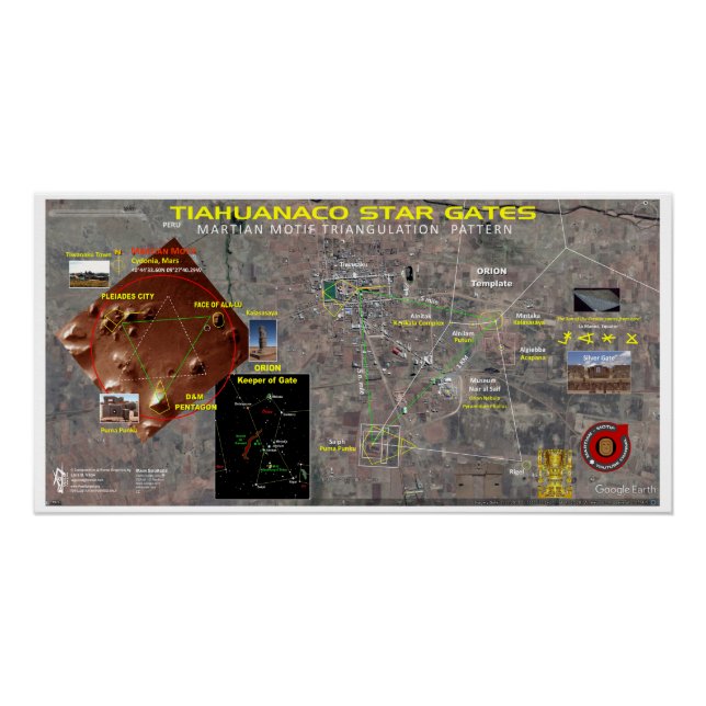 Tiahuanaco - Cydonia Star Karte Poster (Vorderseite)