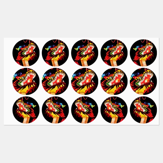 Tianlong-Drache Etiketten (Blatt)