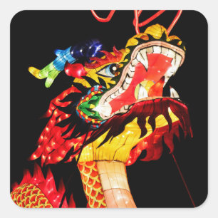 Tianlong-Drache Quadratischer Aufkleber
