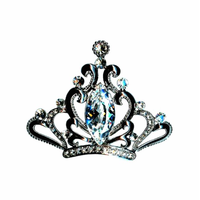 Tiara auf Stand Freistehende Fotoskulptur (Vorne)