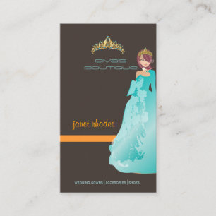 Tiara/Diva-Boutique/Dunkeltaupe/aquamarin/orange Visitenkarte
