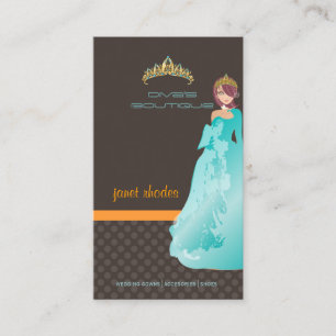 Tiara/Diva-Boutique/Dunkeltaupe/aquamarin/orange Visitenkarte