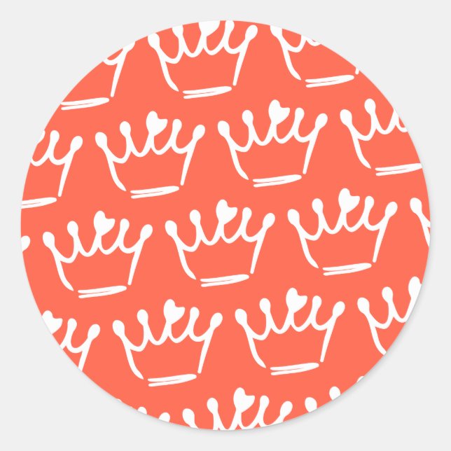 Tiara Illustrations Runder Aufkleber (Vorderseite)