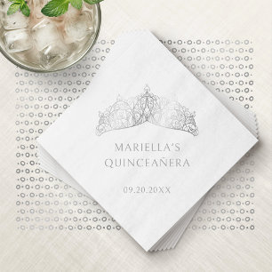Tiara-Krone Elegante Quinceanera Serviette