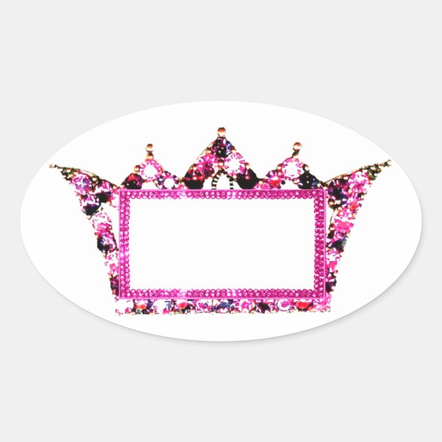 Tiara Labels Ovaler Aufkleber (Vorderseite)
