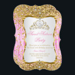 Tiara Princess Sweet 16 Pink Gold Einladung<br><div class="desc">Sweet 16 Regal Royal Gold Pink und White, Prinzessin 16 . Geburtstag 16. Geburtstagsparty. Gold Sparkle Glitzer und White Pearl Silver Tiara. Party Princess Party für ein Mädchen. Fantastisches Produkt für Teenager. Einladung formell. Anpassen, um Details zu ändern oder hinzuzufügen. Passen Sie Ihre persönlichen Daten an. Alle Designs sind urheberrechtlich...</div>