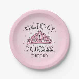 Tiara-Prinzessin 1. Geburtstag Pappteller