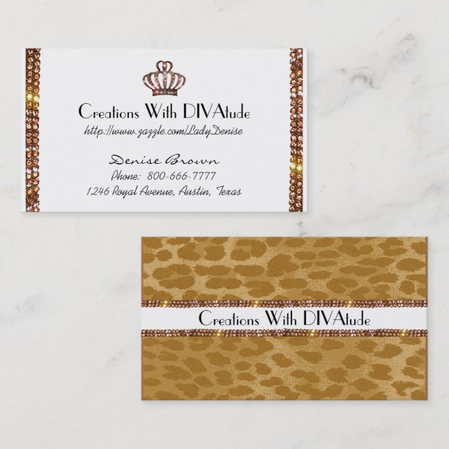 Tiara und Gemi Business Cards Visitenkarte (Vorne/Hinten)