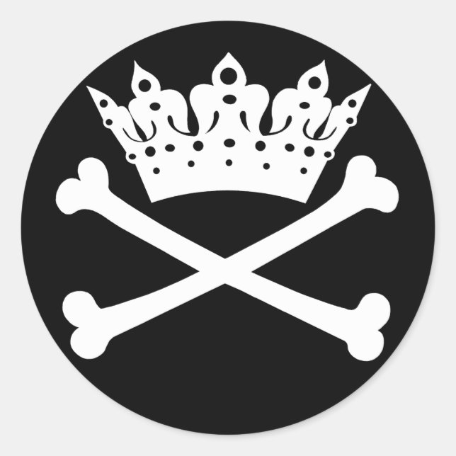"Tiara with Cross Bones" Diva Stickers (Vorderseite)