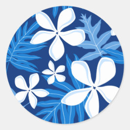 TIARE (BLAU) CLASSIC ROUND STICKER