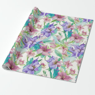 Tiare-Blumenmuster Geschenkpapier