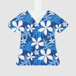TIARE MUSTER SCRUBS IN BLAU ORNAMENT