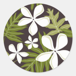 TIARE (OLIVE) CLASSIC ROUND STICKER