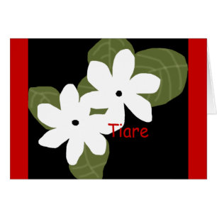Tiare Tahitian leere Karte Blumen