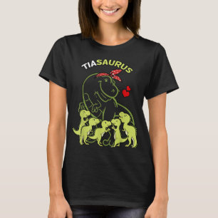 Tiasaurus Tia 5 Kids Dinosaurier Tante Tante Tita T-Shirt